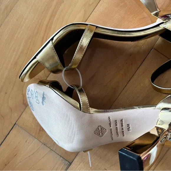 ANTONIO MELANI Gold Women's Heels - Picture 3 of 3